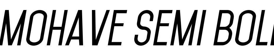 Mohave Semi Bold Italic Font Download Free